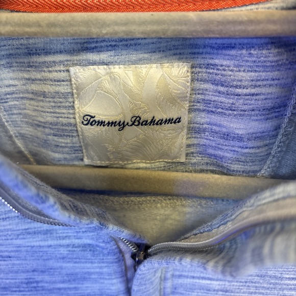 Tommy Bahama Mens 1/4 Zip Pullover Long Sleeve Shirt Medium Blue - Picture 2 of 6